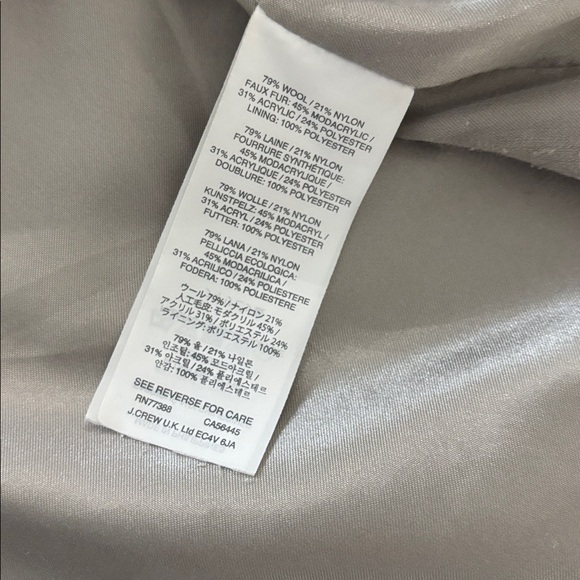 J Crew Chateau Parka Stadium Nello Gori Wool Faux Fur Coat Women's 2 - Picture 12 of 13